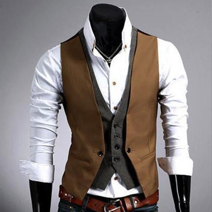 Mens vest jacket fashion